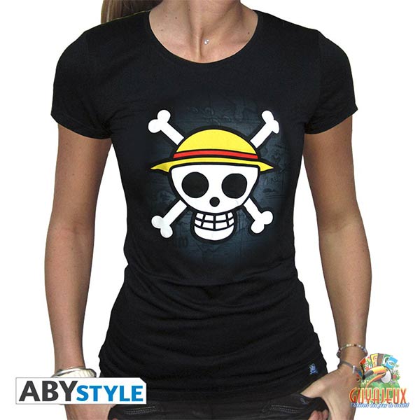 T-shirt femme Skull with map